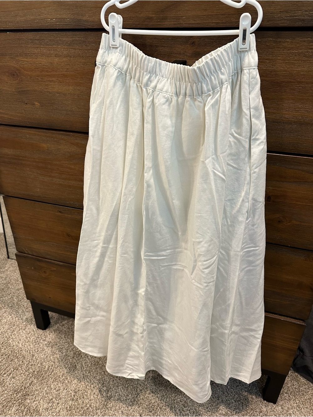 a new day White Elastic-Waist Midi Skirt with Full Silhouette - Picture 2 of 7
